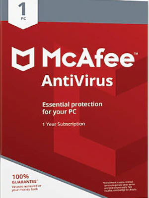 Buy McAfee AntiVirus PC 1 Device 1 Year license at 9StoreOnline.com – best price