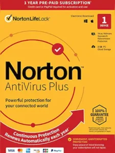 Buy Norton AntiVirus Plus 1 Device 1 Year PC Mac license at 9StoreOnline.com – best price