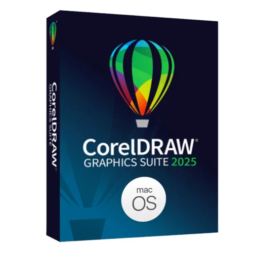 CorelDRAW Graphics Suite 2025 for Mac box cover – genuine lifetime license